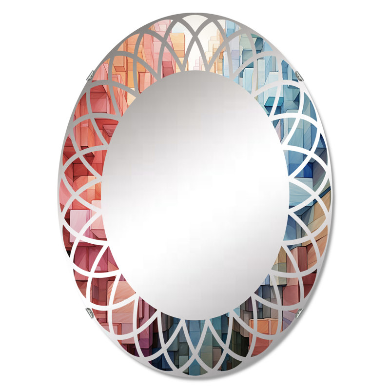 Crichlade - Miroir mural moderne ovale, 30 po x 20 po