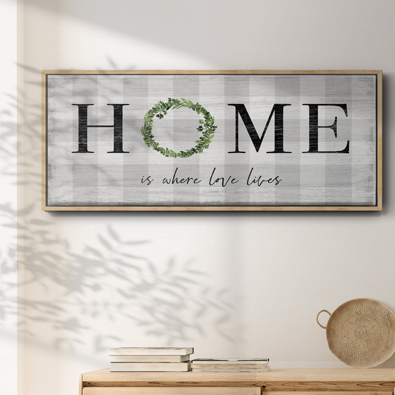 «Where Love Lives», toile encadrée, H 12 po x l 30 po