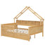 Lits plateforme en bois pleine grandeur avec DEL, tablettes de rangement, tiroirs et garde-corps, naturel-1331752609