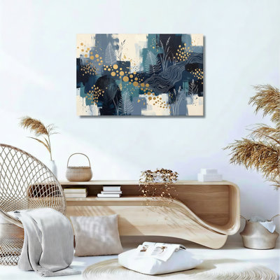 Ensemble de 1 tableau abstrait sur toile représentant la nature