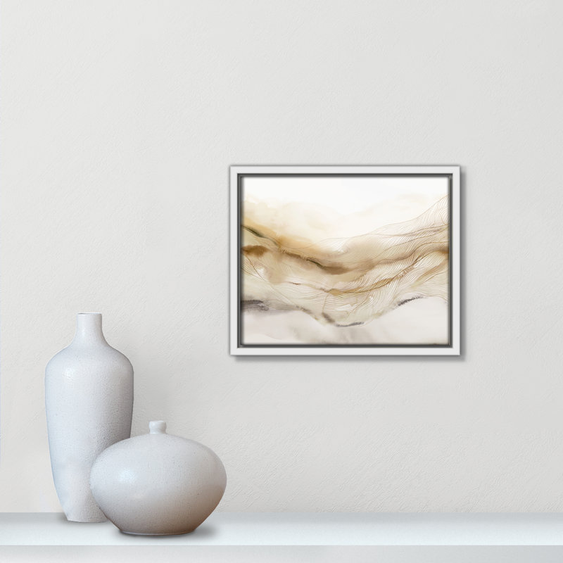 «Line Haze I», reproduction de paysage par Isabelle Z, Blanc, H 9,5 po x l 11,5 po