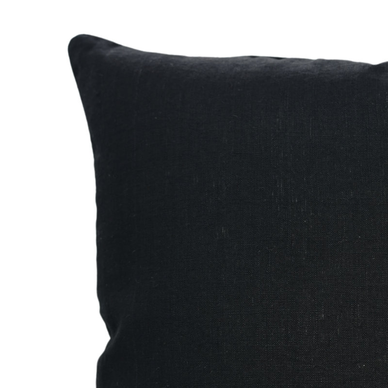 Fabdivine Premium Solid Cushion Cover – Elegant & Durable, Black, 20"H x 12"W