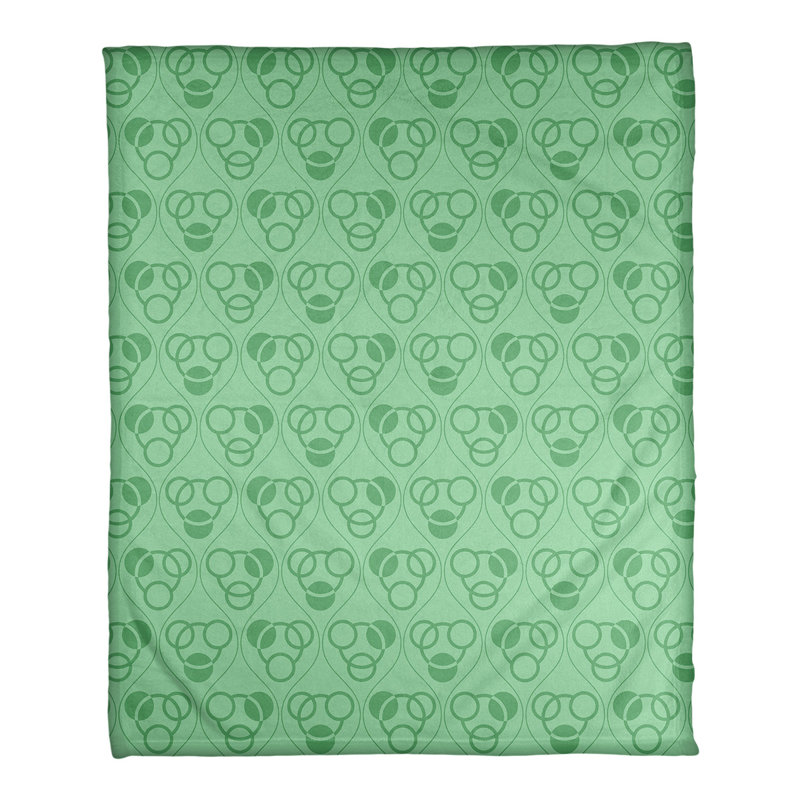 Couverture polaire à cercles classiques, l 60 po x L 80 po, Vert