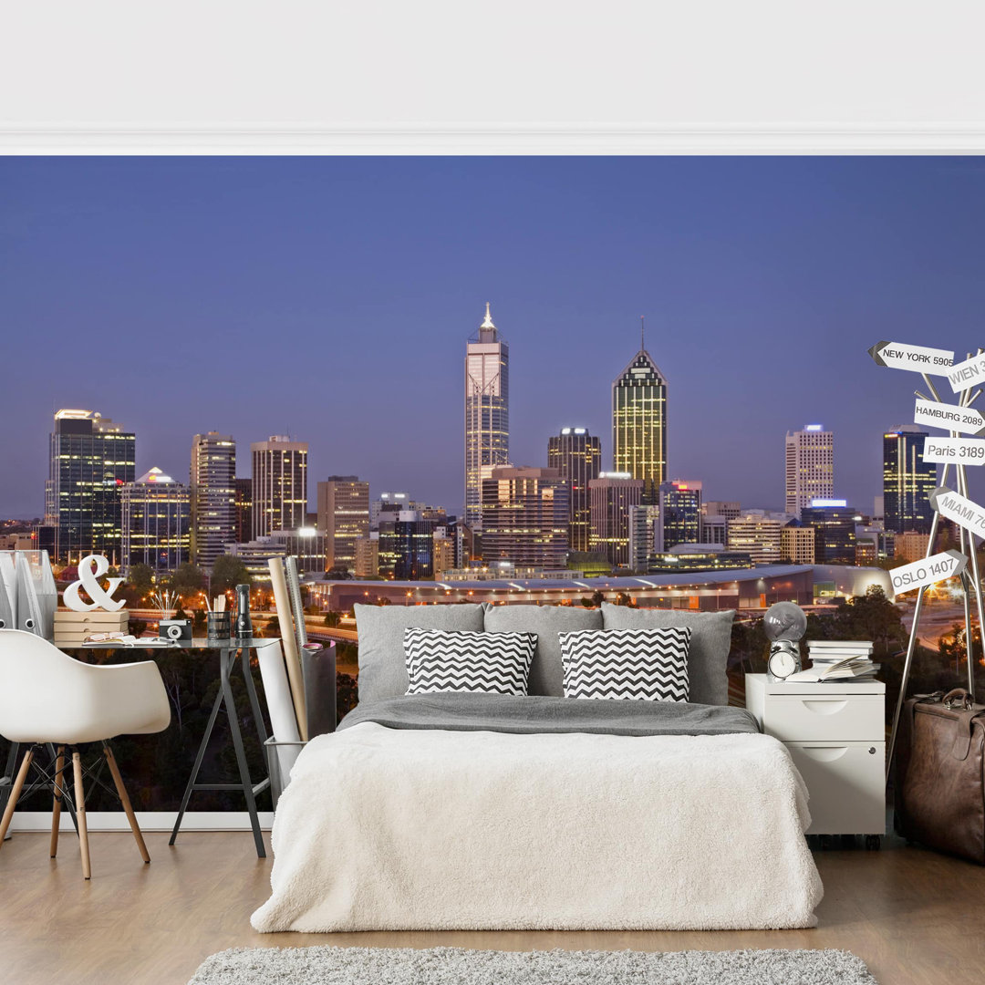 Matte Tapete Perth Skyline 3,2 m x 480 cm