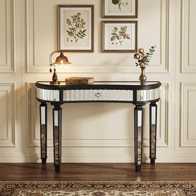 Console à miroir 47 po Voss, Noir