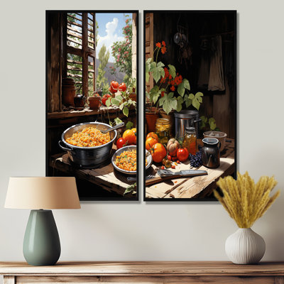 Cuban Cuisine Flavorful III - Large Cuba Landscape Art Prints On Canvas Set Of 2