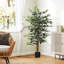 130cm Faux Ficus Tree in Cement Planter