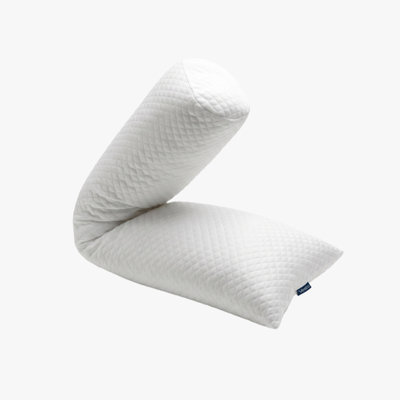 Oreiller rafraîchissant pour le corps Vesta - Conception ergonomique moelleuse et lavable pour le soutien des épaules, du dos et des jambes, parfaite pour les lombaires, les traversins, la maternité ou la grossesse (blanc, paquet de 1)