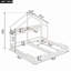 Lits plateforme Wood House, deux lits partagés