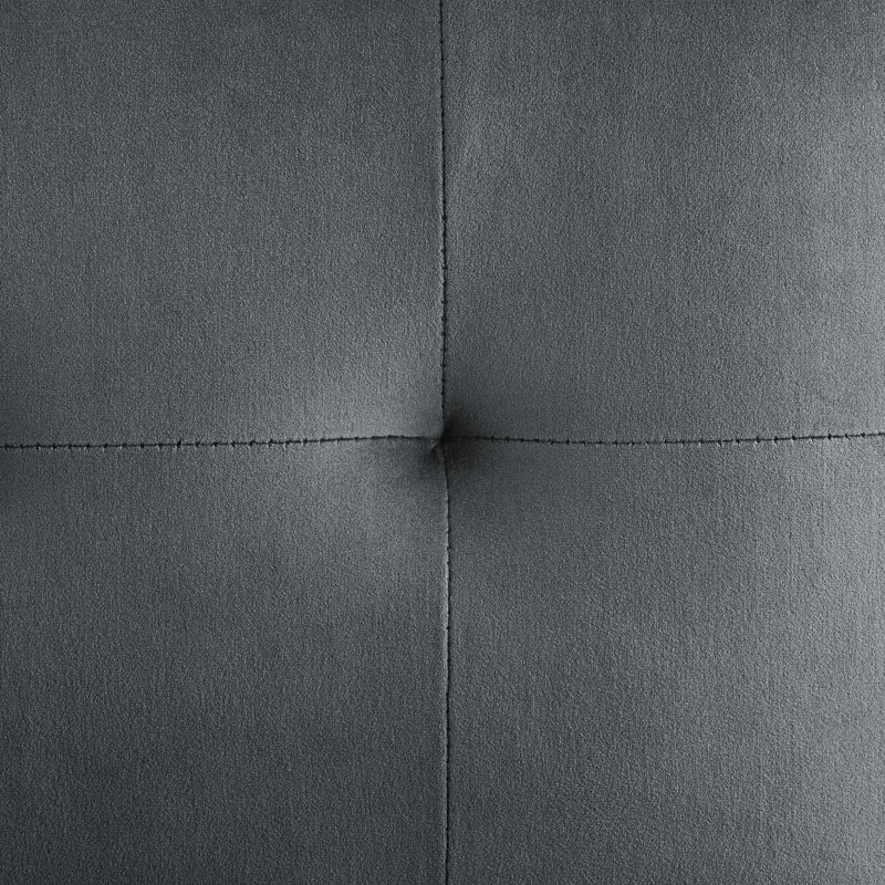 Tabouret de bar en acier inoxydable Privy Performance de Modway, Or / velours gris anthracite, Noir