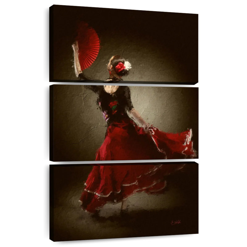 Enn The Red Fan, H 32 po x l 20 po