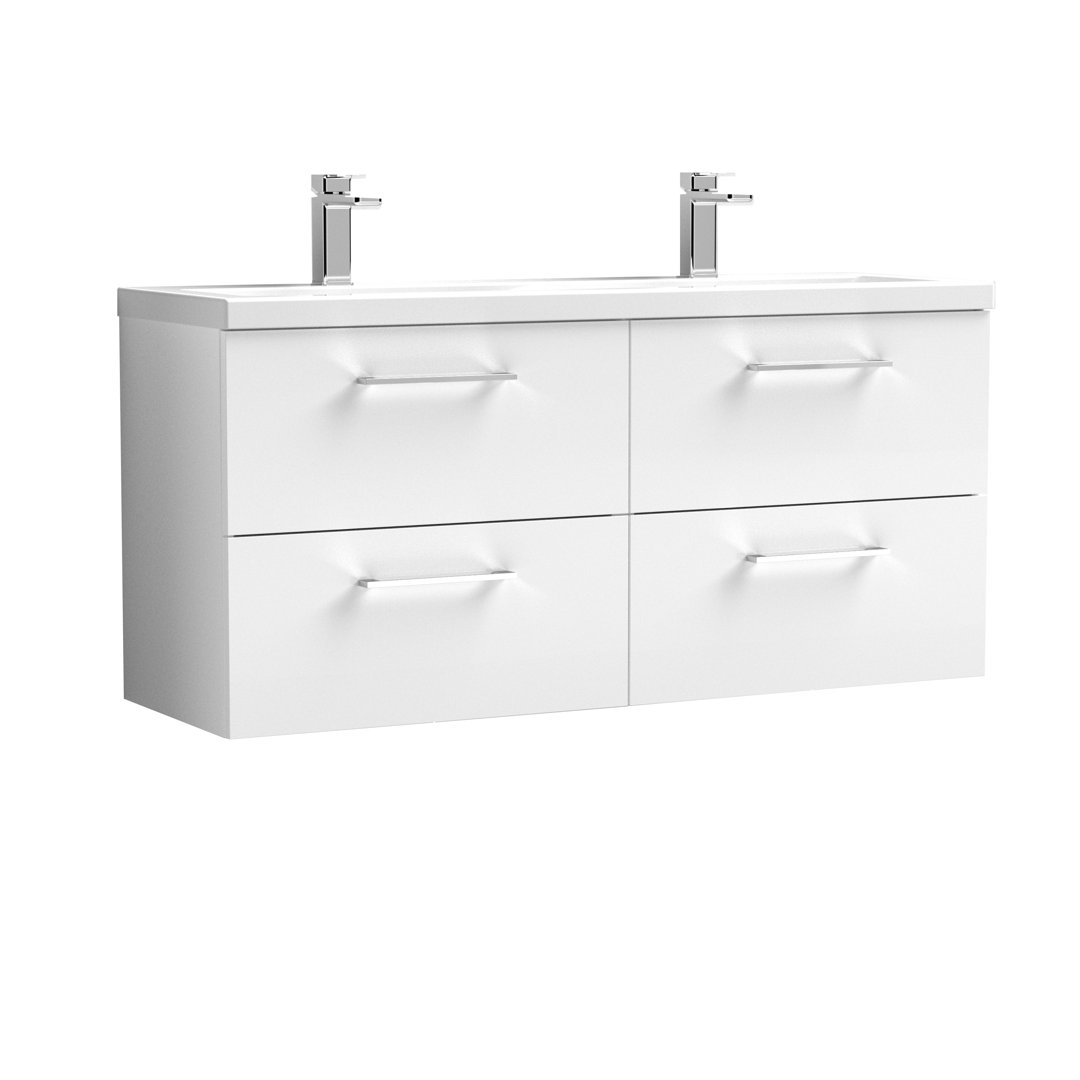 Arno 1205mm Double Bathroom Vanity with Integrated Vitreous China Basin