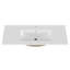 Lavabo de salle de bain en céramique blanche de 39,4 po, pour meuble-lavabo de 36 po, trou de robinet pré-percé, design minimaliste moderne, durable et facile à nettoyer