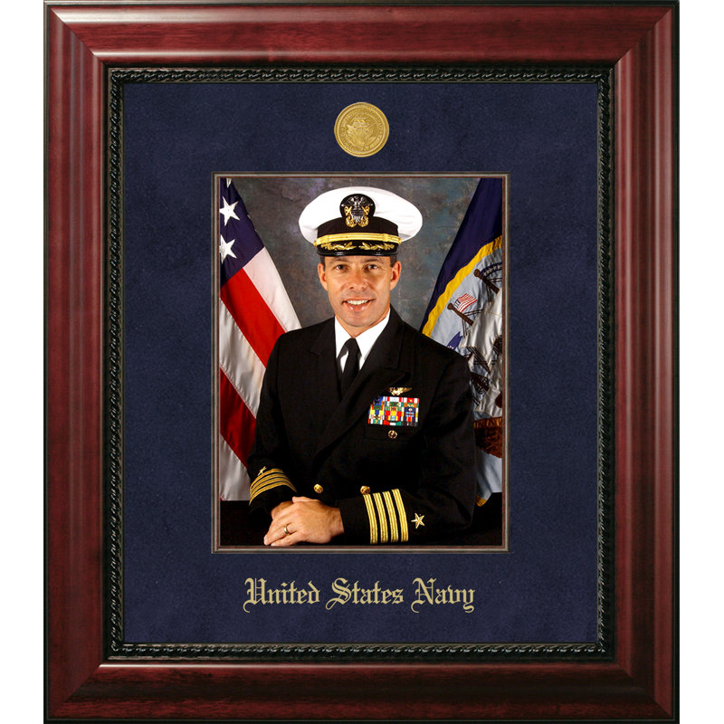 Cadre photo bleu marine portrait