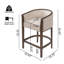 Tabouret de bar en bois d'hévéa moderne à hauteur de comptoir 28,25 po Halloran-131711104-131711106