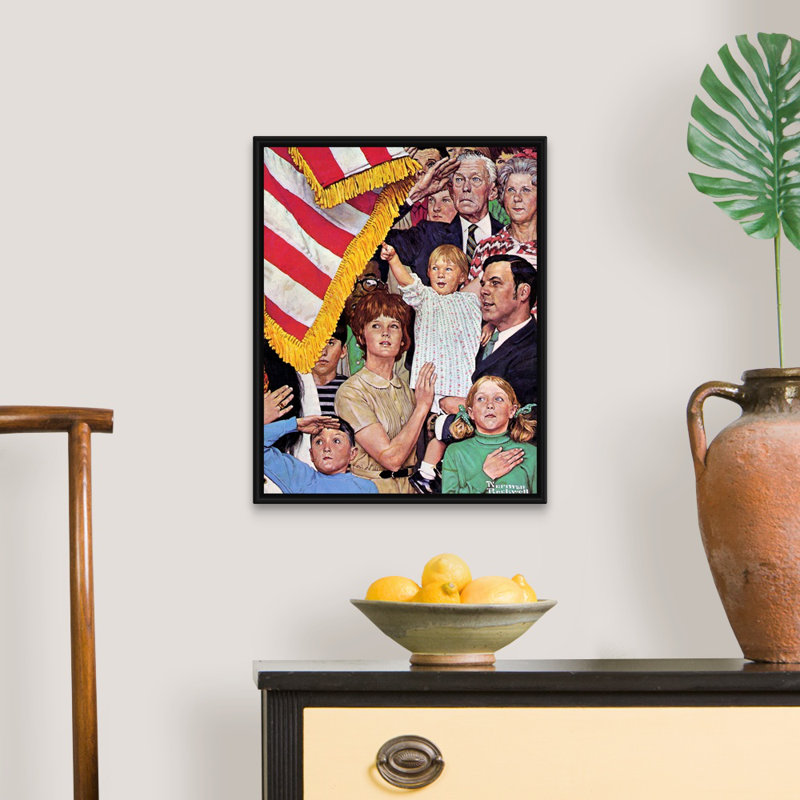 «Salute The Flag», art mural sur toile, H 22 po x l 18 po x P 1,75 po, Cadre flottant noir