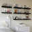 Floating Wall Shelves Set Of 8 With Safety Lip - Space Saving Storage For Nursery, Bedroom, Bathroom, Kitchen - Durable Engineered Wood