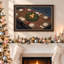 Holiday Dining Table With Green Wreath And Christmas Canvas Wall Art-1526718977