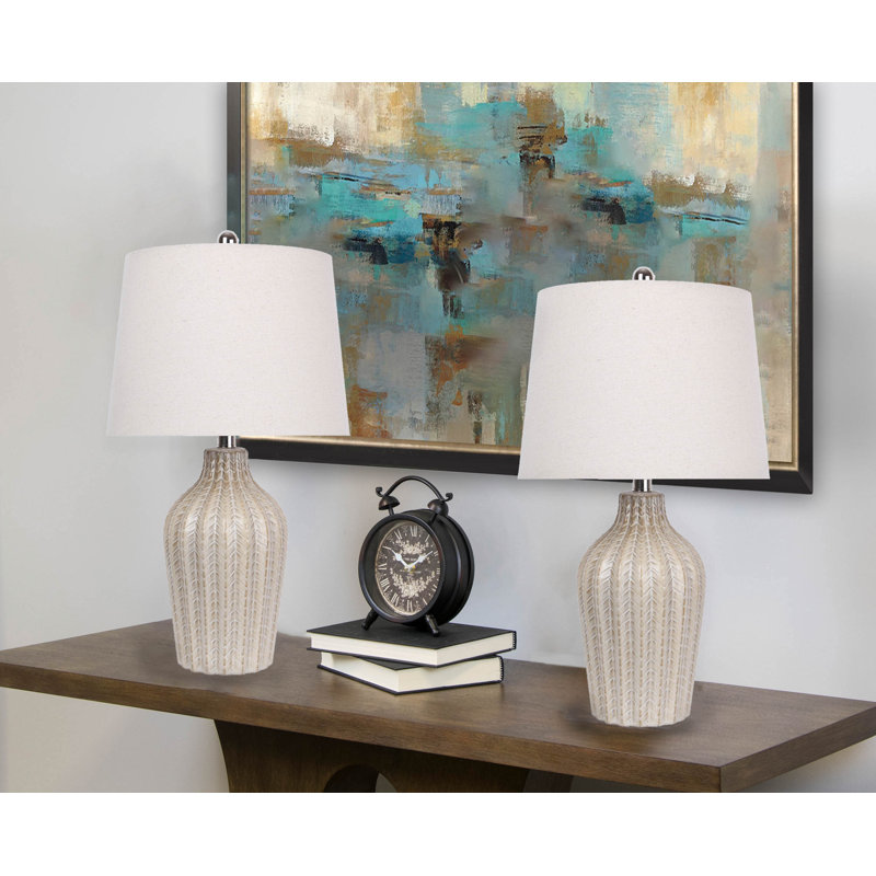 Hymel 23.5'' Table Lamp Set, Sand