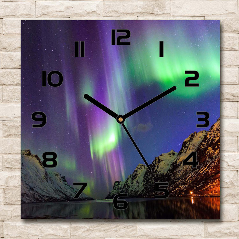Joycene Glass Wall Clock, Black