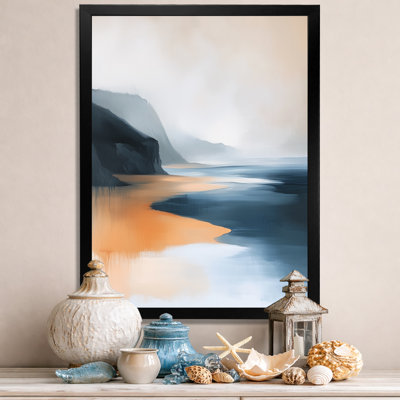 Falaise d'ambre - Tableau encadré côtier