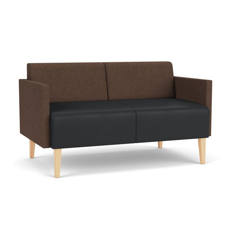 Causeuse de réception Luxe Lounge, Bois naturel, Archetype Café \/ Modène graphite