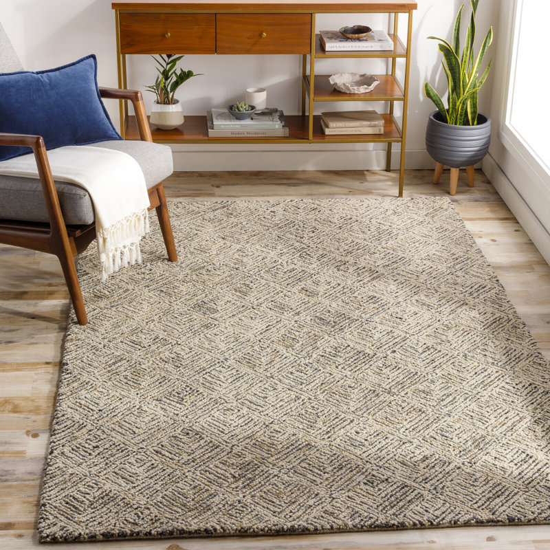 Wool Area Rug, Rectangle 9' x 12'