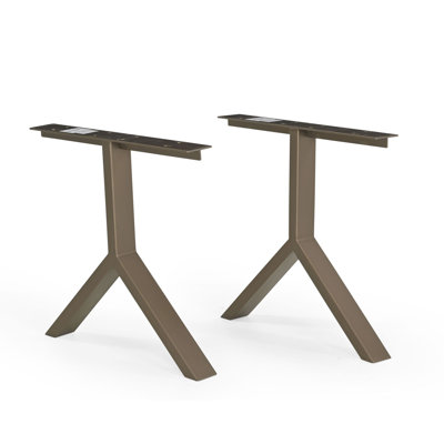 Base en aluminium en Y - Base de table de salle à manger seulement (ensemble de 2) - Quincaillerie non incluse