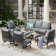 Tapasi 9 - Person Patio Conversation Set with Rocking Lounge Chairs & Optional Firepit Table