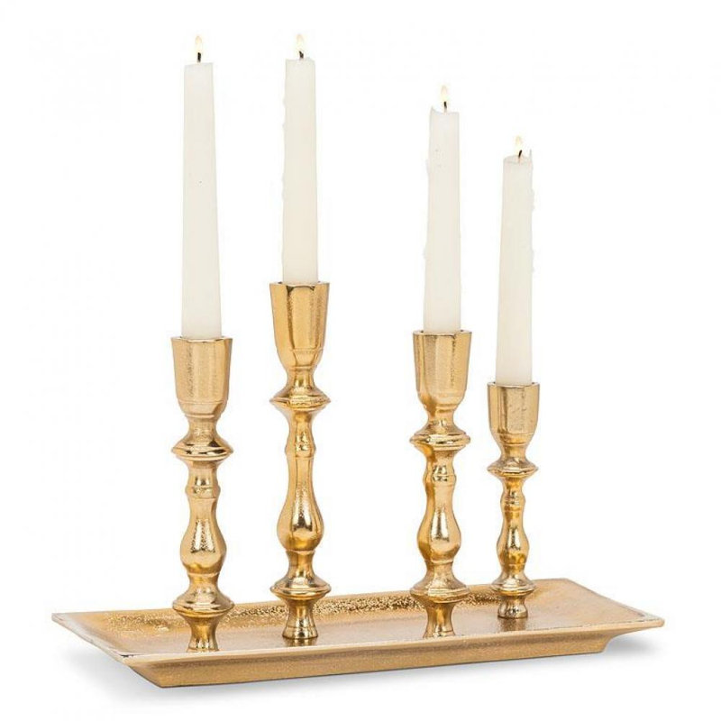 Candélabre de table en aluminium H 8 po