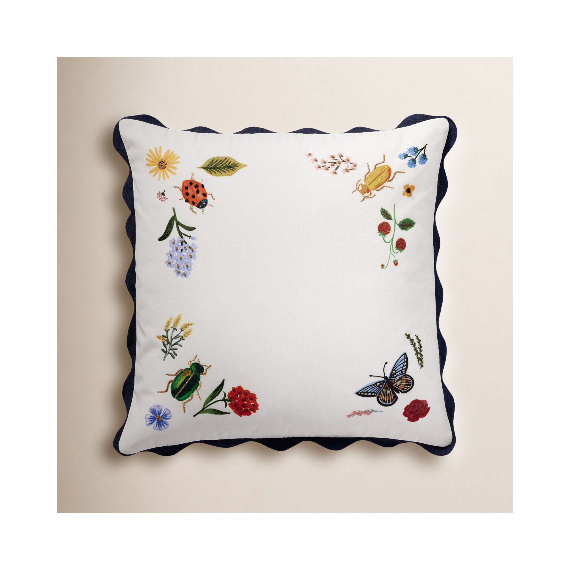 Rifle Paper Co. x Loloi Curio 22" x 22" Pillow, Pillow Cover Only - No Inser