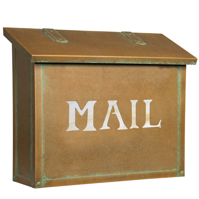 Boîte aux lettres murale classic, Blanc vaporeux, Vert nouveau
