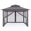 Tente de jardin pliable instantanée de 3,35 m x 3,35 m avec moustiquaire-135238492-135238493