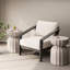 Table basse 13 po 2 pièces en ciment blanc imperméable 13 po, pour patio, jardin, salon de jardin, sans assemblage,-1101718112