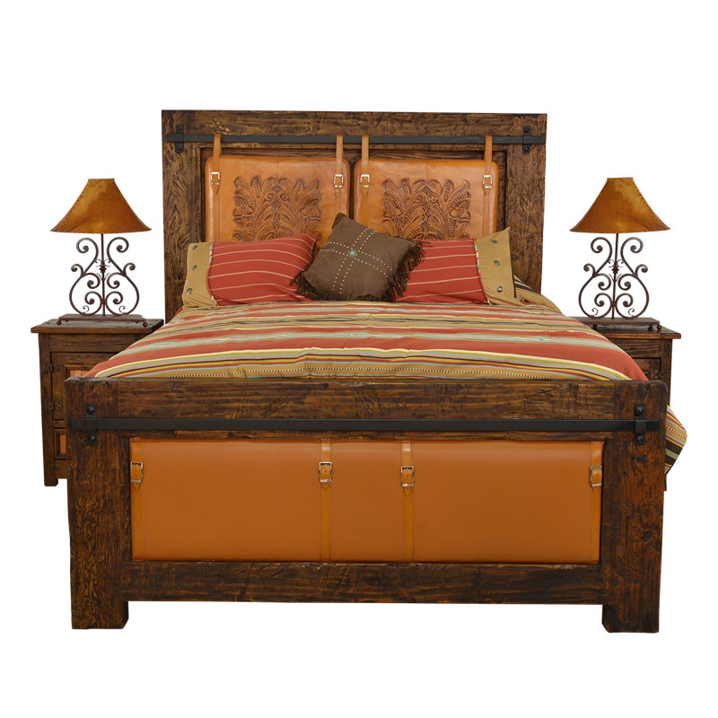 The Saddlebag Leather King Bed