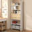 Modern Ladder-Style Bookshelf With Drop-Down Desk And Adjustable Shelves – Multi-Functional Study Space With Hidden Storage