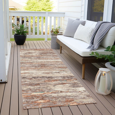 Tapis terre cuite lavable à la machine intérieur / extérieur Xhevrie