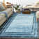 Ombre Border Plush Area Rug – Velvety Gradient Accent with Non-Slip Base