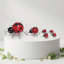 Set Of 6 Painted Metal Ladybirds