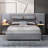 Upholstered Platform Bed,Two Outlets And USB Charging Ports On Both Sides, Two Bedside Pillows, Storage Shelves,Velvet-1759470724
