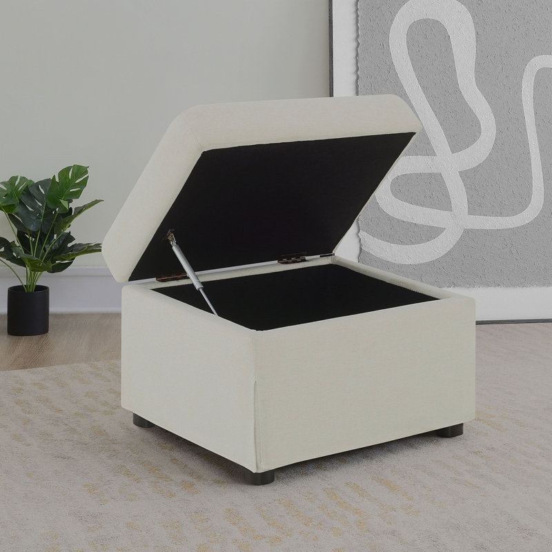 Repose-pieds avec rangement relevable hydraulique Merced Beige