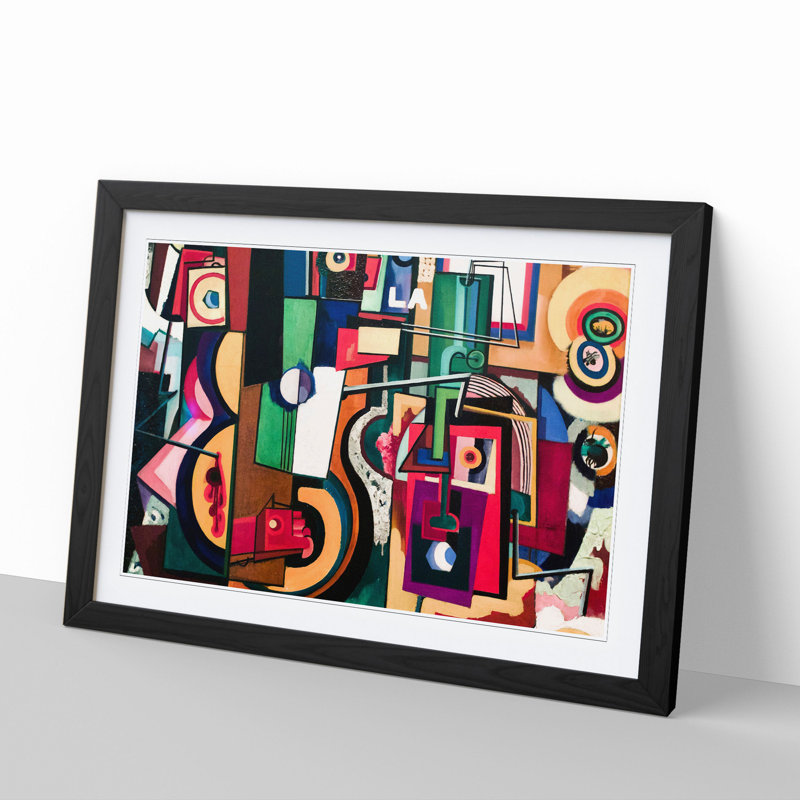 Composition Vol.2 by Amadeo De Souza-Cardoso - Picture Frame Graphic Art, Black Framed, 27cm H x 36cm W x 2cm D