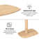 Anavilhanas Solid Wood C Shape Pedestal Side Table