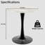 Table d'appoint ronde à plateau en marbre avec base piédestal conique, idéale pour le salon, design minimaliste moderne-2146889046-2146889044