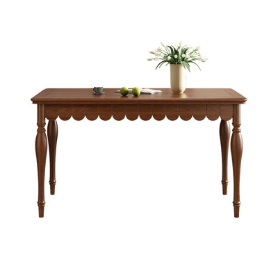 French vintage rectangular dining table Ash Rectangular Solid Wood Top with Solid Wood Base Dining Table