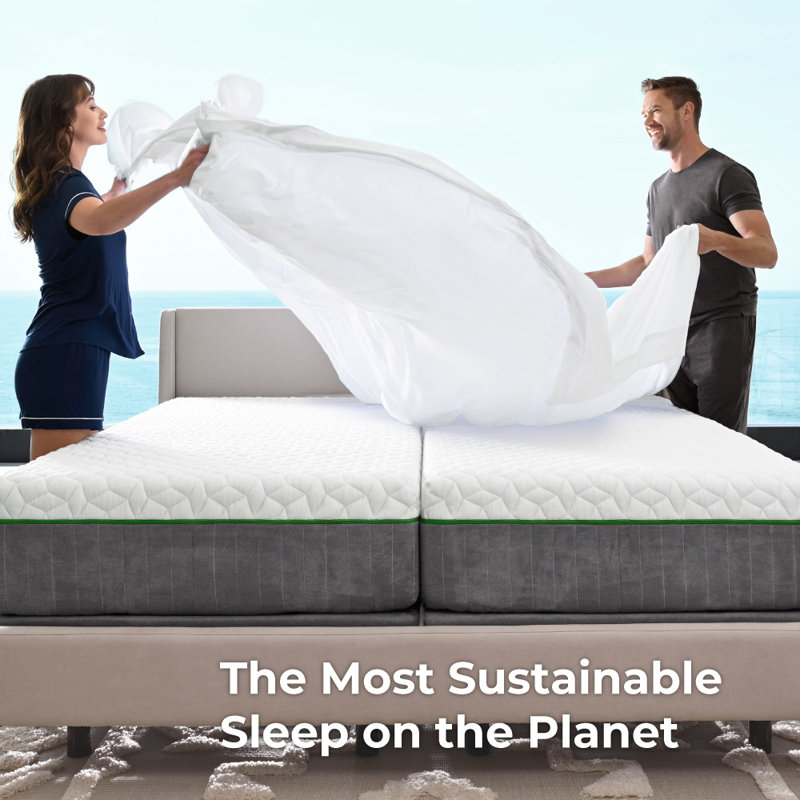 Cariloha Medium-Soft Resort Mattress - Viscose Memory Foam - Twin Extra Long - 12" - White, Grand