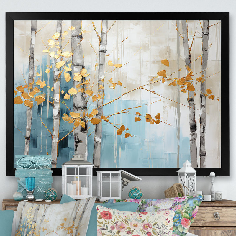 «Blue Zen and Blue Zen Moment Bamboo VII - Bamboo Wall Prints_106598, H 12 po x l 20 po x P 1 po, Cadre simple noir