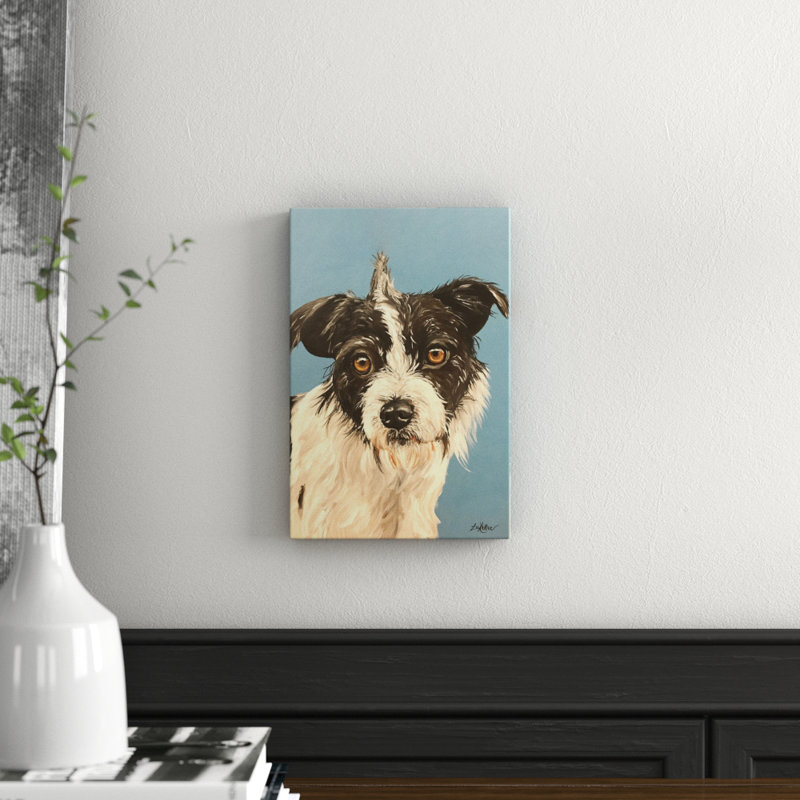 Scruffy Dog 1 Piece Wrapped Canvas Painting, 30cm H x 20cm W x 3.81cm D