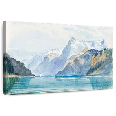 Alvord Bay Of Uri Brunnen From Switzerland 1870 Sketchbook