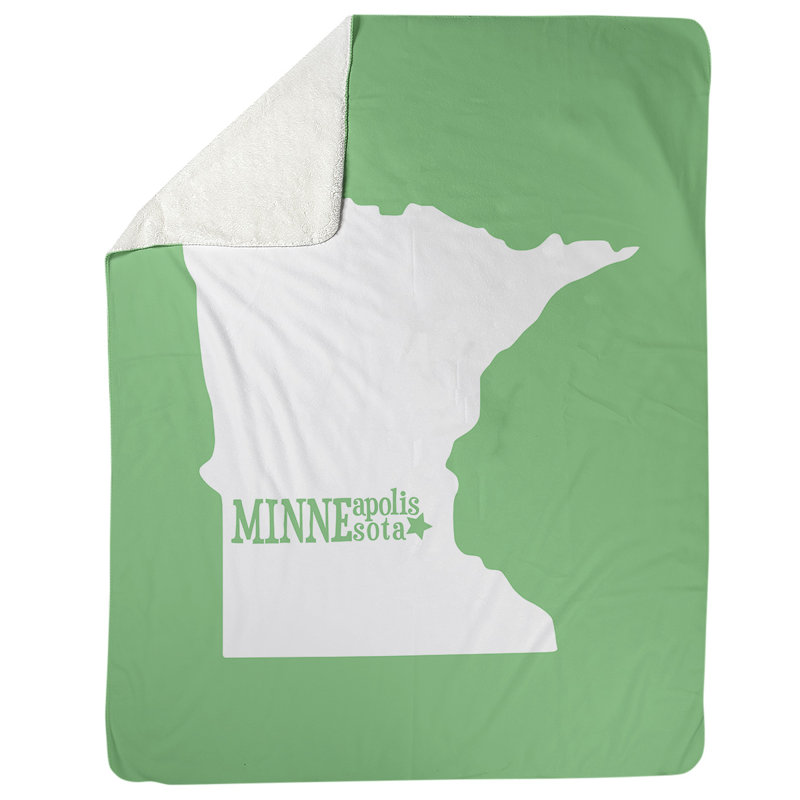 Jeté polaire minneapolis minnesota, l 52,5 po x L 62,5 po, Vert